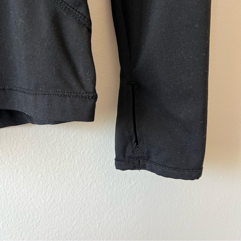 Danskin Now Long Sleeve Mock Neck Hooded Active Thumbholes Black Sz S - Picture 3 of 7